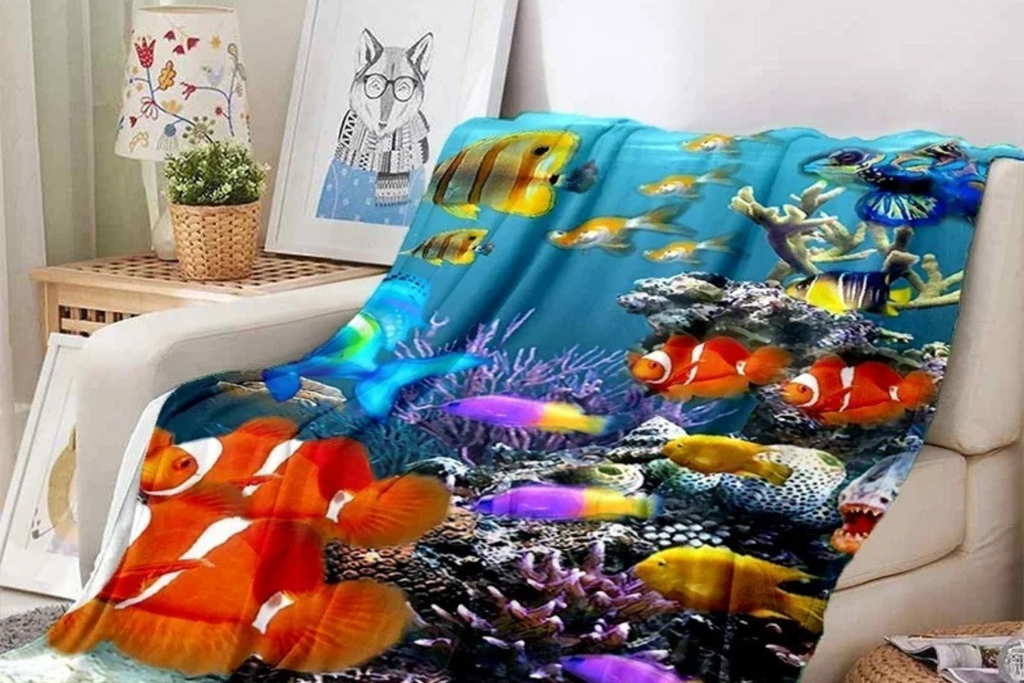 Plaid Poisson Clownfish : Confort et Couleurs dans Votre Salon