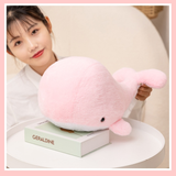 baleine rose peluche 42cm