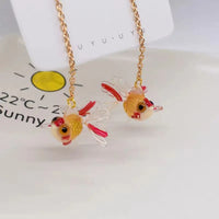 Boucles d’oreilles Poisson Jaune et Rouge