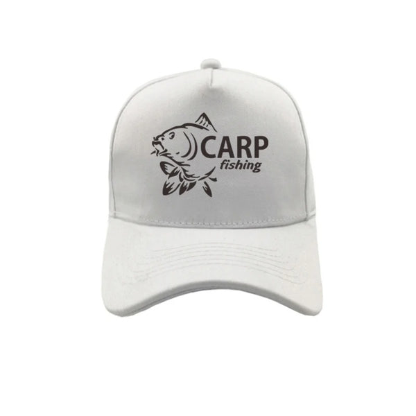 Casquette Poisson Carpe Fishing – Blanc et Noir