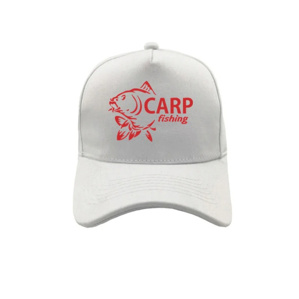 Casquette Poisson Carpe Fishing – Blanc et Rouge