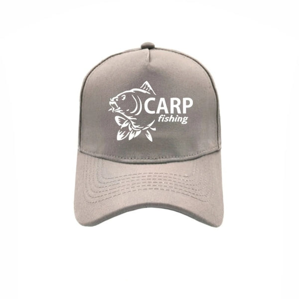 Casquette Poisson Carpe Fishing – Gris et Blanc