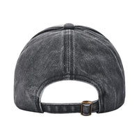 Vue arrière de la Casquette Poisson Carpe Vintage – Gris Foncé, avec boucle de réglage et finition délavée