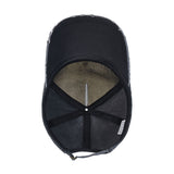 Vue intérieure de la Casquette Poisson Carpe Vintage – Gris Foncé, montrant la doublure et la structure 6 pans