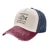 Casquette Poisson Carpe Vintage – Rouge et Bleu