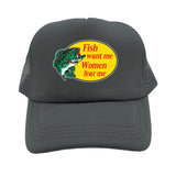 Casquette Poisson "Fish Want Me, Women Fear Me" Noir