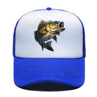 Casquette Poisson Largemouth Bass enfant – Bleu et Blanc