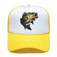 Casquette Poisson Largemouth Bass enfant – Jaune et Blanc