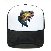 Casquette Poisson Largemouth Bass enfant – Noir et Blanc