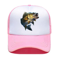 Casquette Poisson Largemouth Bass enfant – Rose et Blanc