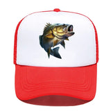 Casquette Poisson Largemouth Bass enfant – Rouge et Blanc