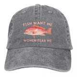 Casquette Poisson Red Snapper – Gris Délavé