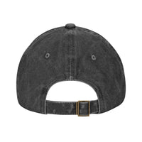 Vue arrière de la Casquette Poisson Red Snapper – Noir Délavé, montrant la boucle de réglage