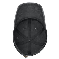 Vue intérieure de la Casquette Poisson Red Snapper – Noir Délavé, soulignant la structure et les œillets de ventilation