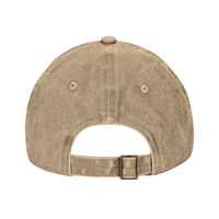 Vue arrière de la Casquette Poisson Truite Arc-en-ciel – Beige Délavé, avec boucle de réglage.