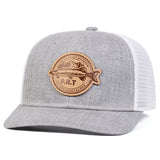 Casquette Poisson Truite Hyner Mountain – Gris chiné et Blanc