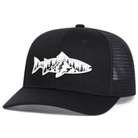 Casquette Poisson Truite Montagne – Noir