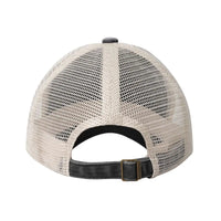 Vue arrière de la Casquette Poisson Truite Mouchetée – Gris Anthracite et Beige, montrant la maille beige et la boucle de réglage