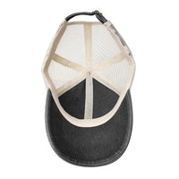 Vue intérieure de la Casquette Poisson Truite Mouchetée – Gris Anthracite et Beige, mettant en avant la doublure et la partie en mesh