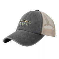 Casquette Poisson Truite Mouchetée – Gris Clair et Beige