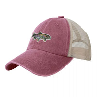 Casquette Poisson Truite Mouchetée – Rose Délavé et Beige