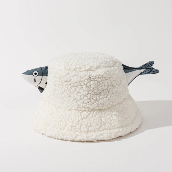 Chapeau Bob Poisson Sherpa Blanc