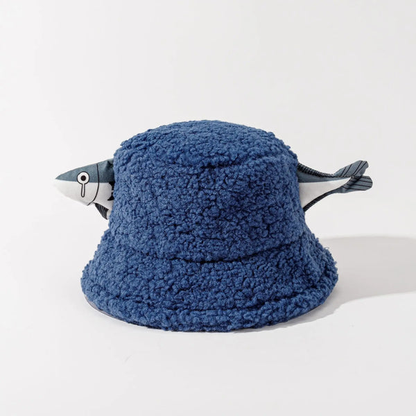 Chapeau Bob Poisson Sherpa Bleu Marine