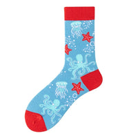 Chaussette Octopus Rouge et Bleu