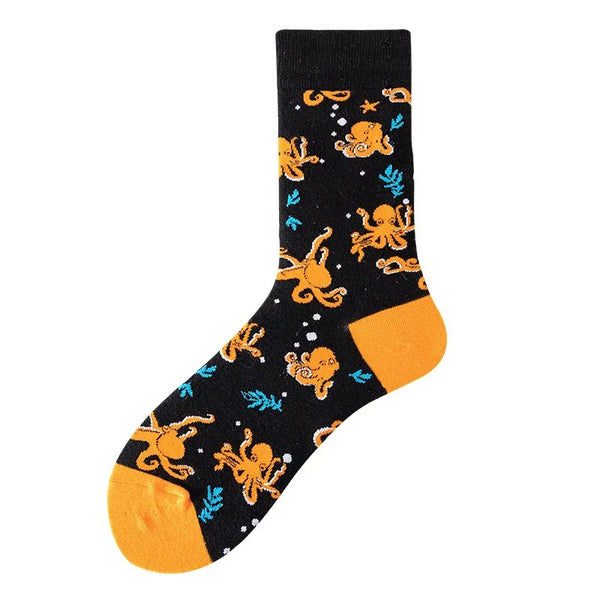 Chaussette Pieuvres Orange