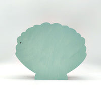 Vue de la Décoration Lumineuse Coquillage en Bois, face unie en forme de coquillage