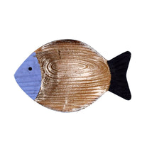 décoration murale poisson en bois lot de 2 détail design naturel