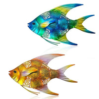 Décoration Murale Poisson Métal - Lot de 2