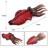 figurine calmar rouge tentacules
