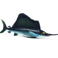 Figurine Espadon à Voile vue de profil, présentant sa grande nageoire dorsale et son rostre effilé.