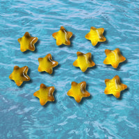 figurine étoile de mer résine jaune lot de 10