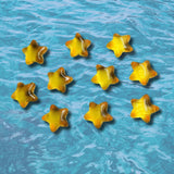 figurine étoile de mer résine jaune lot de 10