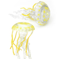 figurine méduse jaune transparente vue de face