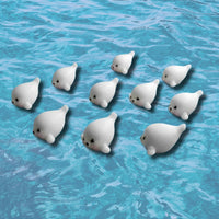 figurine phoque blanc minimaliste résine lot de 10