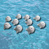 figurine phoque blanc résine lot de 10