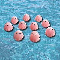 figurine pieuvre rose résine amusante lot de 10