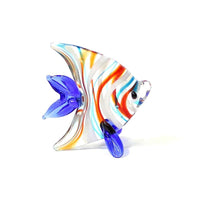 figurine poisson angelfish rayé bleu et orange