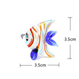 figurine poisson angelfish rayé bleu orange dimensions