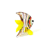 figurine poisson angelfish rayé jaune rouge vue 3/4