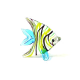 figurine poisson angelfish rayé vert et bleu