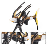 figurine poisson araignée noir et jaune détails