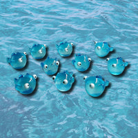 figurine poisson ballon bleu résine lot de 10