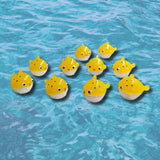 figurine poisson-ballon jaune résine lot de 10