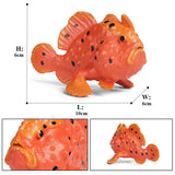 figurine poisson baudroie orange