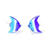figurine poisson bleu Murano élégant