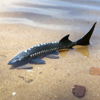 figurine poisson esturgeon noir